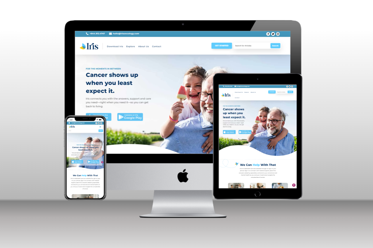 Iris by OncoHealth website design