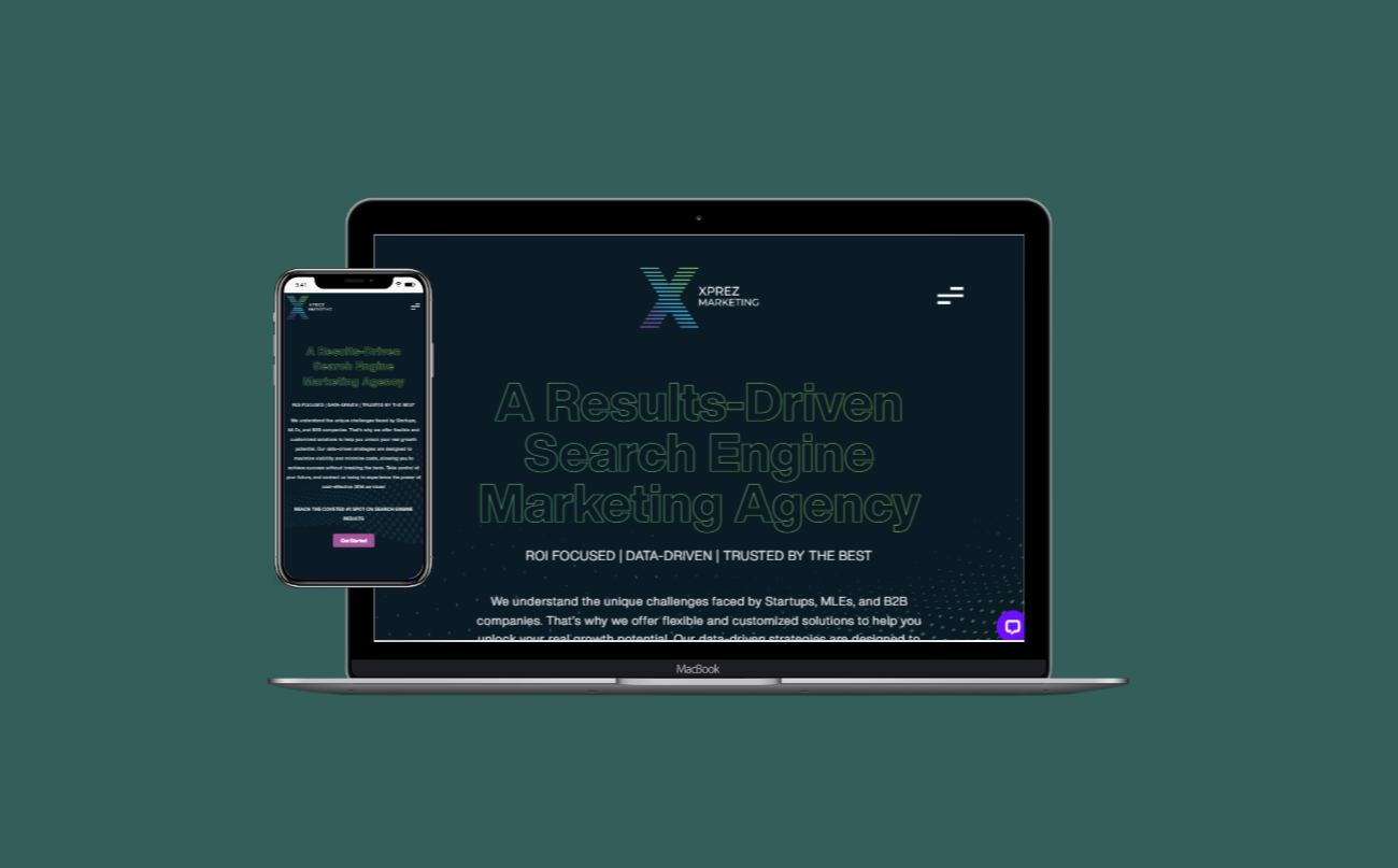 Xprez Marketing website design