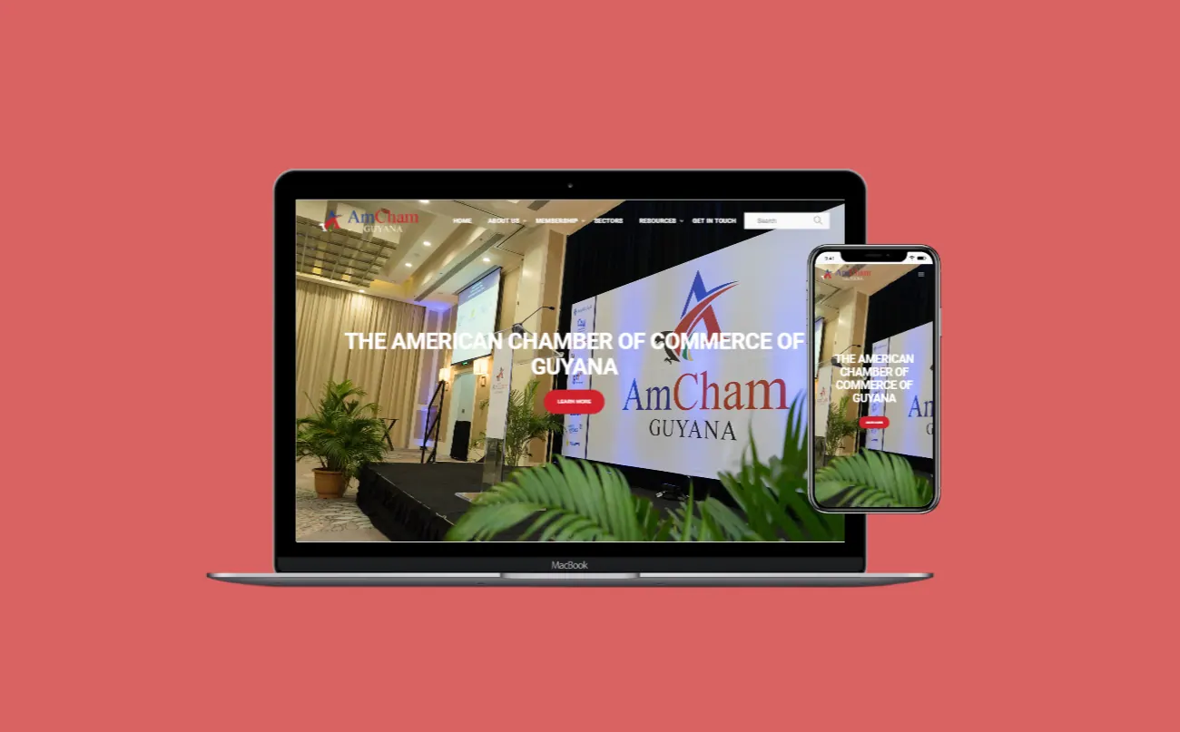 AmCham Guyana website design
