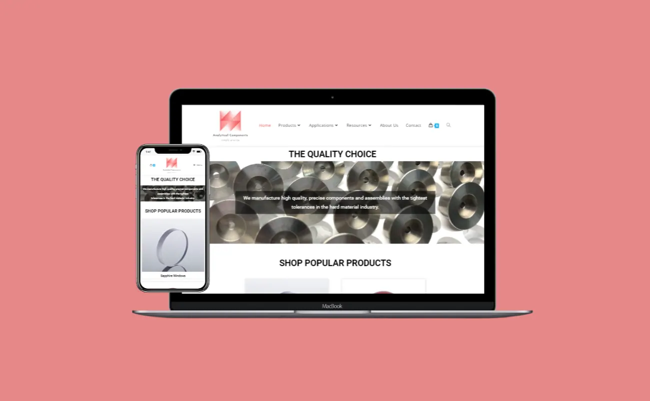 Analytical Components website design