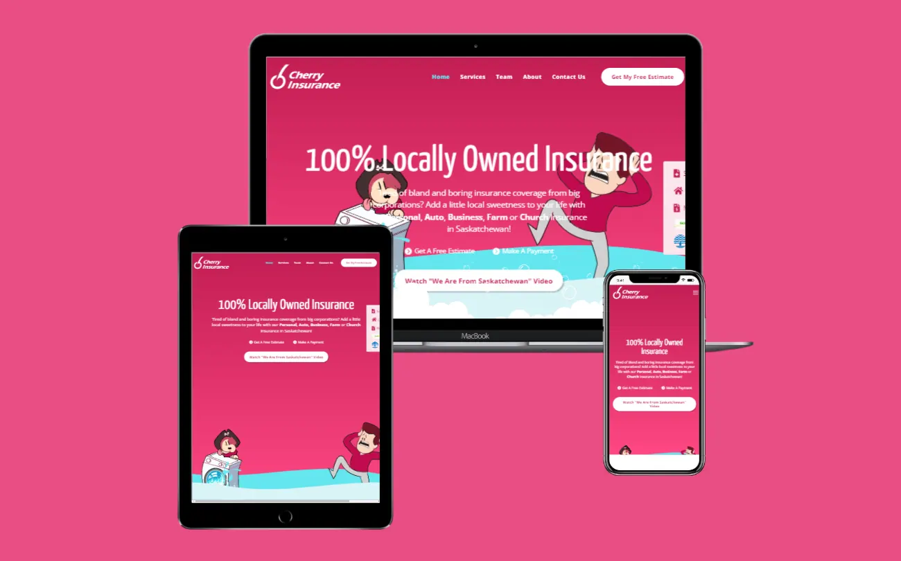 Cherry Insurance website design