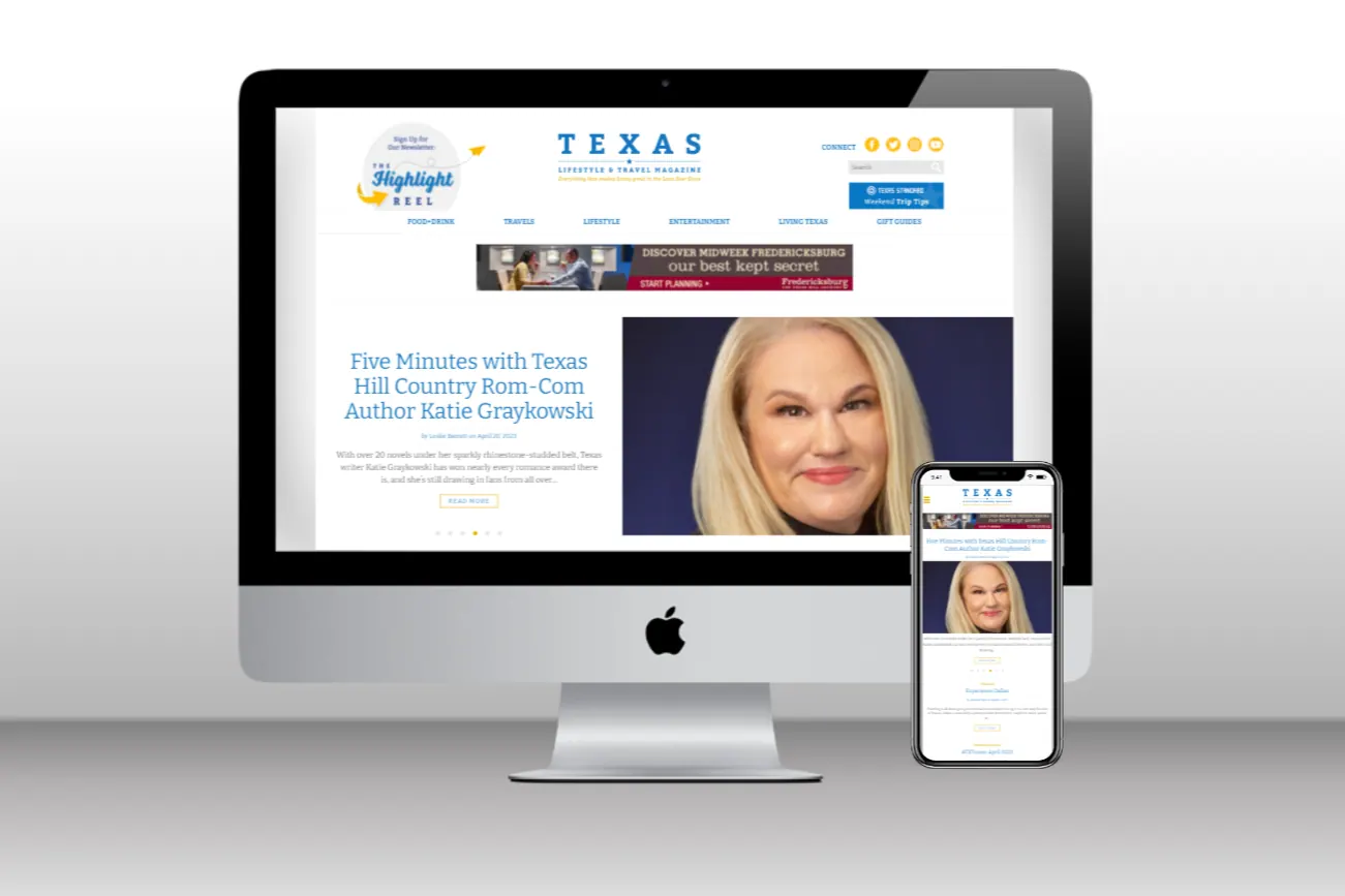 Texas Lifestyle Magazine website design