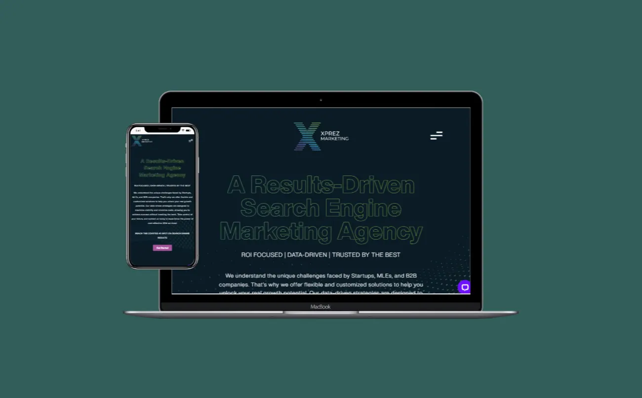 Xprez Marketing website design